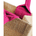 Miniatyrbillede 3 af 4: Westford Mill Jute Mini Gavepose (6 liter) One Size Naturlig/Fuchsia Natural/Fuchsia One Size