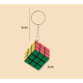Pikkukuva 5 / 7: 3 cm pieni Rubikin kuutio 3 tasoa avaimenperällä Rubikin kuution riipus opettavainen lelu lasten älykkyys Rubikin kuutio (avaimenperällä) With keychain