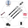 Miniatyrbillede 2 af 5: 5 stk. håndledsstropper, håndledsreb, justerbare nylon håndledsremme til mobiltelefon, kamera, GoPro (sort)