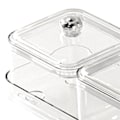 Miniatyrbilde 3 av 3: Tørket Fruktfat Oppdelt Serveringsbrett for Stue Spisestue Snacks hvit 2 rom white 2 grids optional