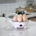 Miniatyrbild 4 av 5: Egg Cooker och Äggkokare 7 Ägg Kapacitet 3-i-1 Elektrisk Kokt Ägg, Grönsakskokare, Pocherare, Äggröra, Omelettmaskin med Automatisk Avstängning (Vit)