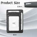 Miniatyrbild 3 av 6: INF Korthållare med RFID-skydd Äkta läder Svart Sort