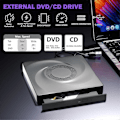 Miniatyrbild 2 av 5: Extern CD/DVD-brännare, CD ROM DVD-spelare Bärbar CD-läsare för Laptop PC 11/10/7 Linux OS