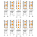 Miniatyrbillede 1 af 4: 10 stk. G9 LED-pærer Dæmpbar 3W Varmt Hvidt Lys 3000K G9 LED-pærer Halogenpære Tilsvarende 50W AC110/220V