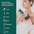 Miniatyrbild 5 av 7: Smart Koppningsmassageapparat – 12 Justerbara Värme- & Tryckinställningar | Gua Sha + Snabbladdning | Professionell Avkoppling Hemma 12 växlar grön 12 gears green Red light