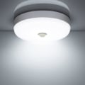 Miniatyrbillede 1 af 5: LED loftlampe med bevægelsessensor 18W 1500LM 6500K Kold hvid IP56 Vandtæt rund LED loftlampe til udendørs indendørs trappe badeværelse garage