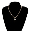 Miniatyrbillede 8 af 9: Elegant Hög Kvalitet Kors Halsband Silver FLERFÄRGAD