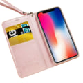 Miniatyrbilde 11 av 11: iPhone X/XS - Plånboksfodral i PU-Läder från Hanman Rosa