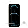 Pikkukuva 3 / 11: iPhone 12 Pro 2-PACK Mjukt Formbart Skärmskydd PET 9H 0,2mm Transparent/Genomskinlig