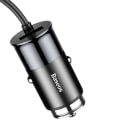 Pikkukuva 4 / 11: Smidig Slittålig Baseus 3-USB Port Billaddare Svart
