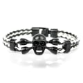 Pikkukuva 6 / 11: Stilsäkert Slittåligt Rockigt Döskalle Skull Armband Svart