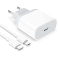 Miniatyrbillede 1 af 9: Snabbladdare iPhone Type-C Lightning 20W Vit