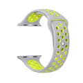 Pikkukuva 1 / 11: Apple Watch 38mm - Praktiska Silikonarmband HUTECH Hög Kvalité Grå/Gul M