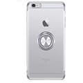 iPhone 5/5S - Elegant Silikonskal med Ringhållare Silver