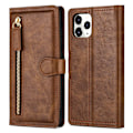 Pikkukuva 7 / 11: iPhone 13 Pro Max - Lyxigt Wallet Case med Zipper & Handledsrem Svart