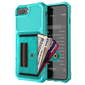 Miniatyrbilde 5 av 11: Stötdämpande Skal med Korthållare - iPhone 8 Plus Blå