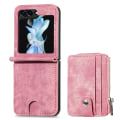 Pikkukuva 1 / 11: Galaxy Z Flip 5 5G - 2 in 1 Plånboksfodral med kortfack Rosa