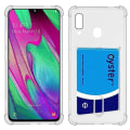 Miniatyrbilde 3 av 9: Samsung Galaxy A40 - Praktiskt Skal med Kortfack FLOVEME Transparent/Genomskinlig