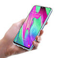 Pikkukuva 4 / 9: Stötdämpande Silikonskal - Samsung Galaxy A40 Transparent/Genomskinlig