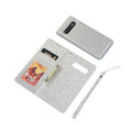 Miniatyrbillede 5 af 11: Smidigt Dubbelfunktion Plånboksfodral - Samsung Galaxy S10 Silver