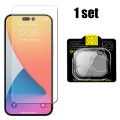 Pikkukuva 4 / 11: 2-PACK Sk�rmskydd + Kameralinsskydd HD 0,3mm iPhone 14 Pro Transparent
