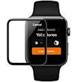 Pikkukuva 2 / 11: Apple Watch S1/S2/S3 38/42mm Mjukt Sk�rmskydd PET + PMMA Svart 42mm