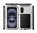 iPhone 16 - Stötsäkert HEAVY DUTY Skal i Aluminium Silver