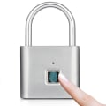 Miniatyrbild 1 av 11: S�kert H�ngl�s med Fingeravtrycksl�sning Silver