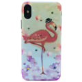 Miniatyrbilde 2 av 6: Skyddande Skal av Silikon till iPhone X/XS (PINK FLAMINGO)