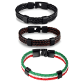 Miniatyrbilde 4 av 5: Stilsäkert Bekvämt PU-Läder Unisex Armband Svart