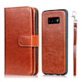 Miniatyrbilde 1 av 11: Samsung Galaxy S10 Plus - 9-Kort Royben Plånboksfodral Brun