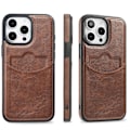 Miniatyrbilde 4 av 11: iPhone 12 Pro Max - LEMAN Design Fodral med Kortplats Vinröd