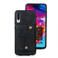 Miniatyrbilde 7 av 11: Kraftfullt Retro Skal med Korthållare - Samsung Galaxy A70 Grå