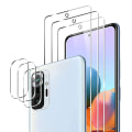 Miniatyrbilde 2 av 11: Skärmskydd + Kameralinsskydd HD 0,3mm Redmi Note 10S Transparent/Genomskinlig