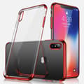 Elegant Skyddsskal för iPhone XS Max (Electroplated) Röd