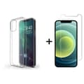 Silikonskal + Skärmskydd - iPhone 12 Transparent
