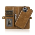 Miniatyrbilde 1 av 11: iPhone 15 Plus - Luksuriøst Lommebokdeksel i Lær med Kortlomme Brown