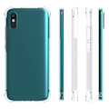 Miniatyrbilde 3 av 4: Skyddande Silikonskal (Floveme) - Xiaomi Redmi 9AT Genomskinlig