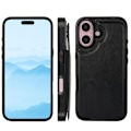 Miniatyrbilde 9 av 11: iPhone 16 Plus - Exklusivt Läderfodral med Elegant Korthållare Brun