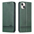 Miniatyrbillede 1 af 11: iPhone 15 - Plånboksfodral 3-kortfack i Läder Dark green