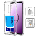 Miniatyrbild 5 av 11: Samsung Galaxy S9+ - Kraftfullt Silikonskal med Korthållare Transparent/Genomskinlig