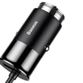 Miniatyrbild 10 av 11: Smidig Slittålig Baseus 3-USB Port Billaddare Grå