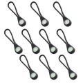Miniatyrbilde 2 av 11: 10-Pack Praktiska Glow in the Dark Blixtlåsdragare Svart