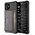 Pikkukuva 2 / 10: iPhone 12/12 Pro - Kortfodral med Greppvänlig & Fingeravtrycksresistent Yta Svart