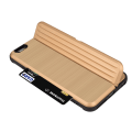 Miniatyrbillede 4 af 11: Skyddande Skal med kortförvaring till iPhone 6/6S Plus (EXXO) Guld