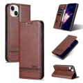 Miniatyrbillede 8 af 11: iPhone 15 plus - Pl�nboksfodral Magnetisk i L�der 3-kortfack Brown