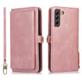 Miniatyrbilde 7 av 11: A14 5G - Elegant Läderplånboksfodral med Korthållare Pink gold