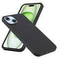 iPhone 15 PLUS - Mattbehandlat Skyddsskal med Stötdämpande Silikon Svart Svart