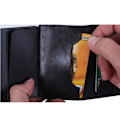 Miniatyrbild 6 av 11: Korthållare ROYBEN (RFID & NFC Skydd) Aluminium/PU-Läder Svart