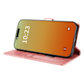 Miniatyrbild 10 av 11: iPhone 15 pro - Plånboksfodral i Läder - Flera Färger Rosa guld